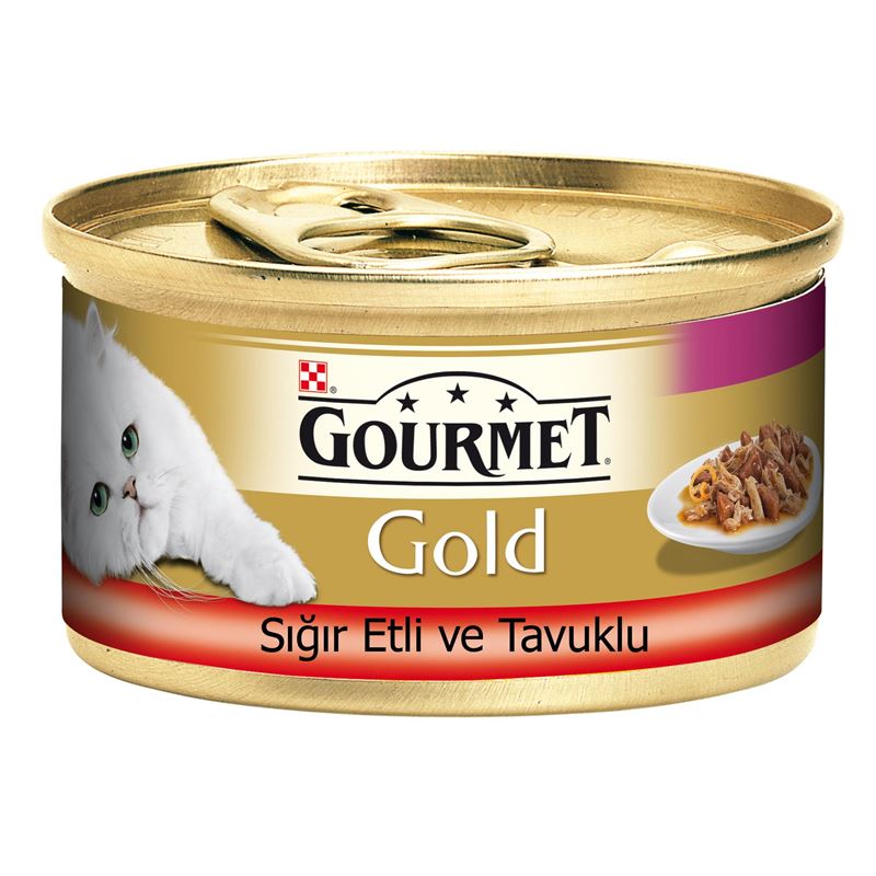 Gourmet Gold Sığır Etli Tavuklu Kedi Konservesi 85gr