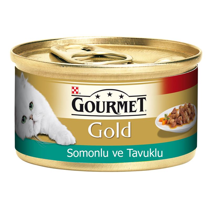 Gourmet Gold Somon ve Tavuklu Kedi Konservesi 85gr