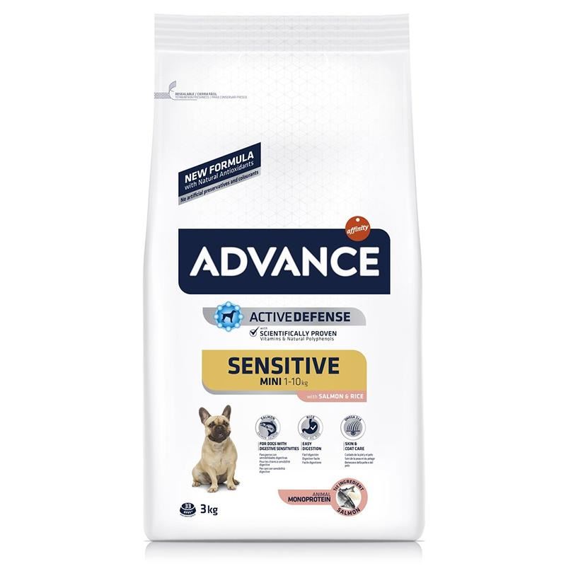 Advance Mini Sensitive Somonlu Küçük Irk Köpek Maması 3kg