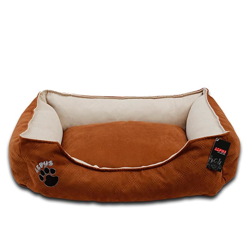 Lepus Soft Plus Köpek Yatağı Kahverengi Large