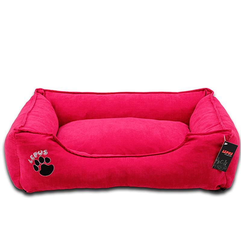 Lepus Soft Fermuarlı Köpek Yatağı Fuşya XLarge