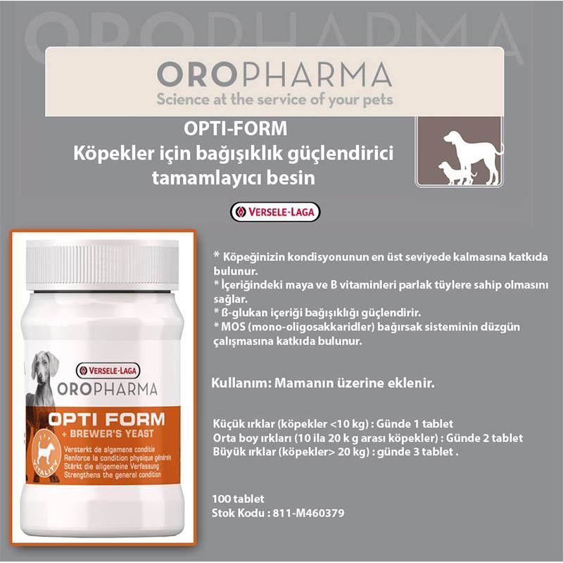 Versele Laga Oropharma Opti Form Köpek Maya Tableti 100'lü