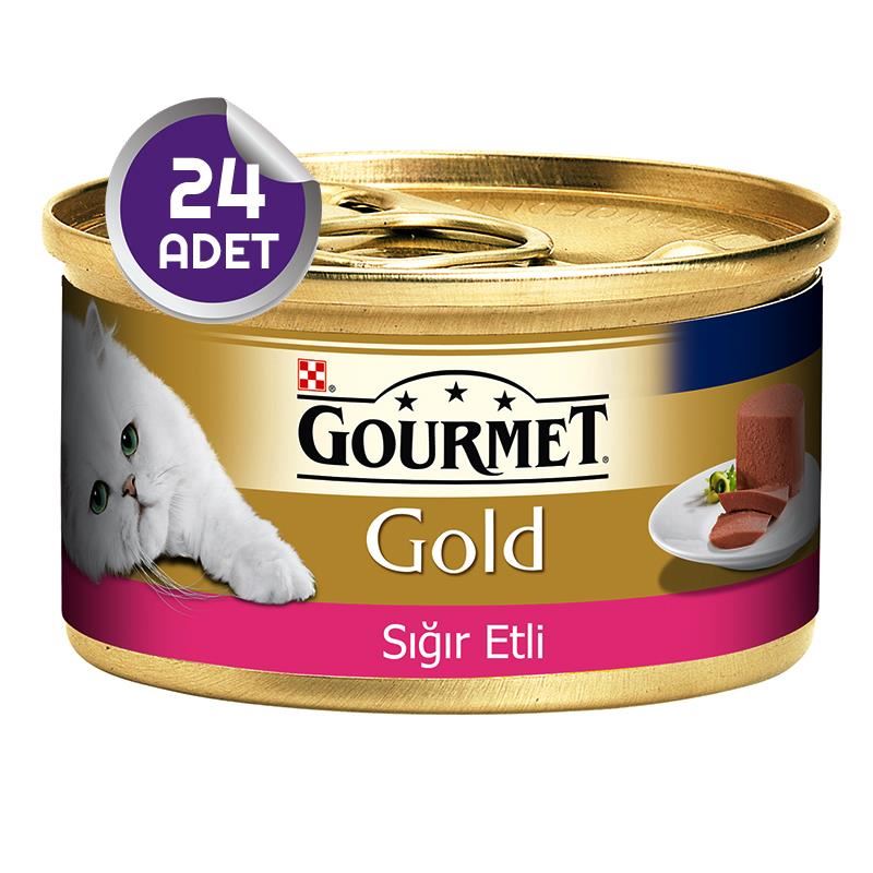 Gourmet Gold Kıyılmış Sığır Etli Kedi Konserve 24x85gr