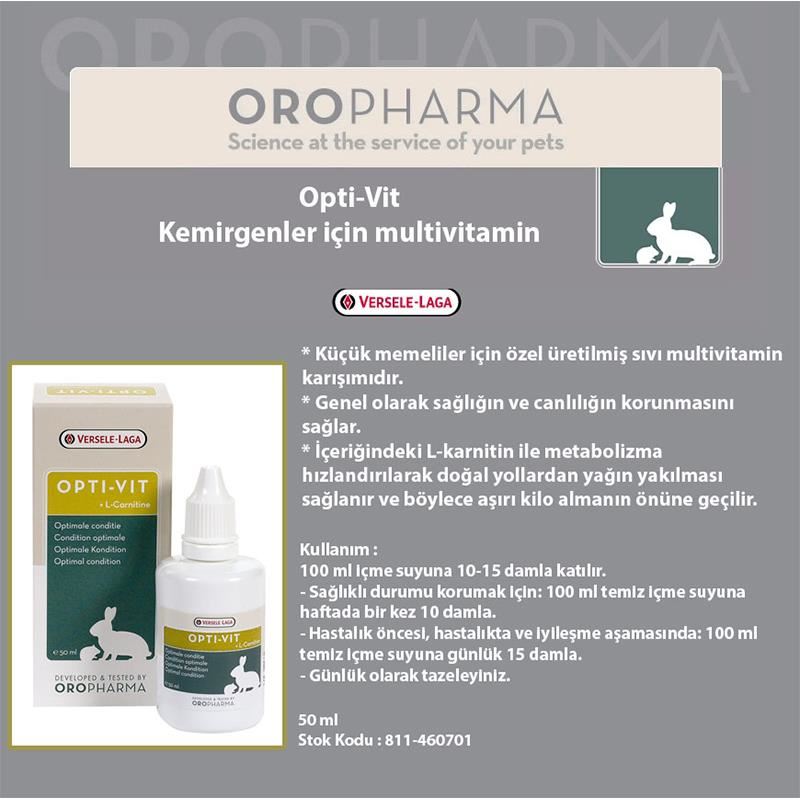 Versele Laga Oropharma Opti-Vit Kemirgen Multi Vitamini 50 Ml