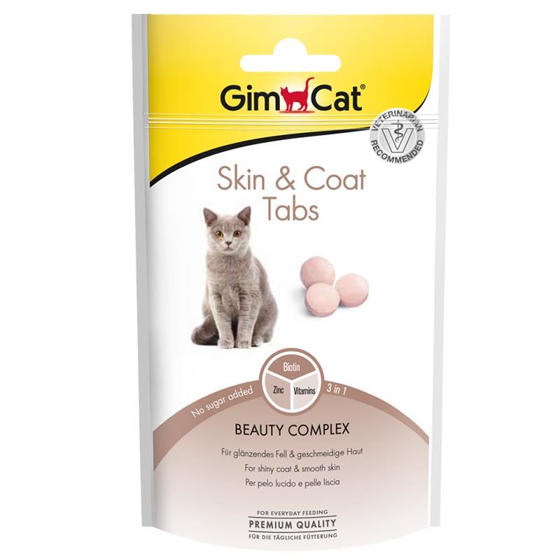 Gimcat Skin&Coat Tabs Deri ve Tüy Sağlığı Kedi Ödül Tableti 40gr