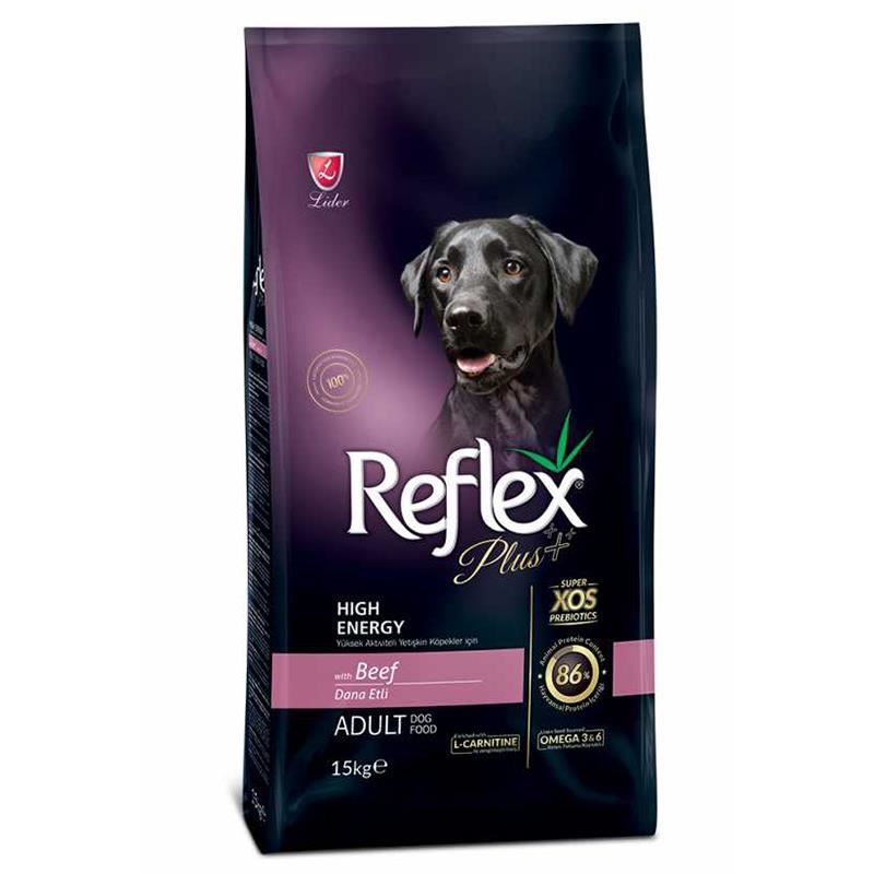 Reflex Plus High Energy Biftekli Köpek Maması 15kg