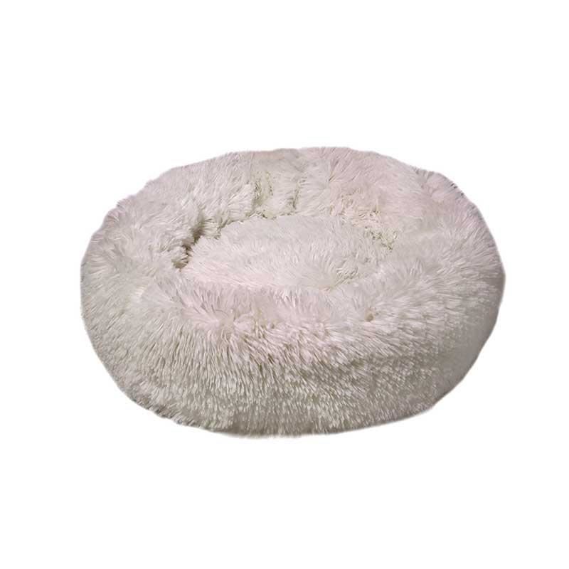 Dubex Ponchik Peluş Kedi Köpek Yatağı Beyaz XL