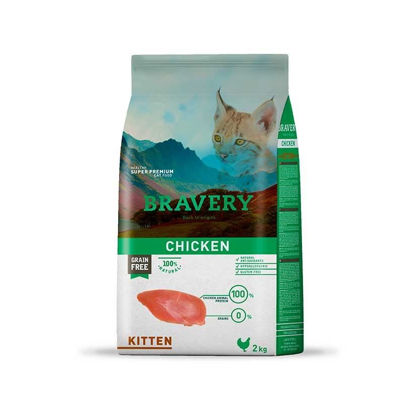 Bravery Kitten Tahılsız Yavru Kedi Maması 2kg