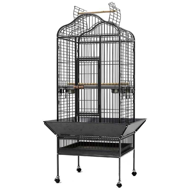 Dayang A14S Papağan Eğitim Kafesi Ayaklı Siyah 61x56x156