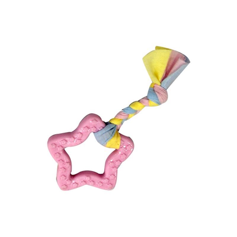 EuroDog Puppy Toys Pembe Beşgen Diş Kaşıma Yavru Köpek Oyuncağı 16 Cm