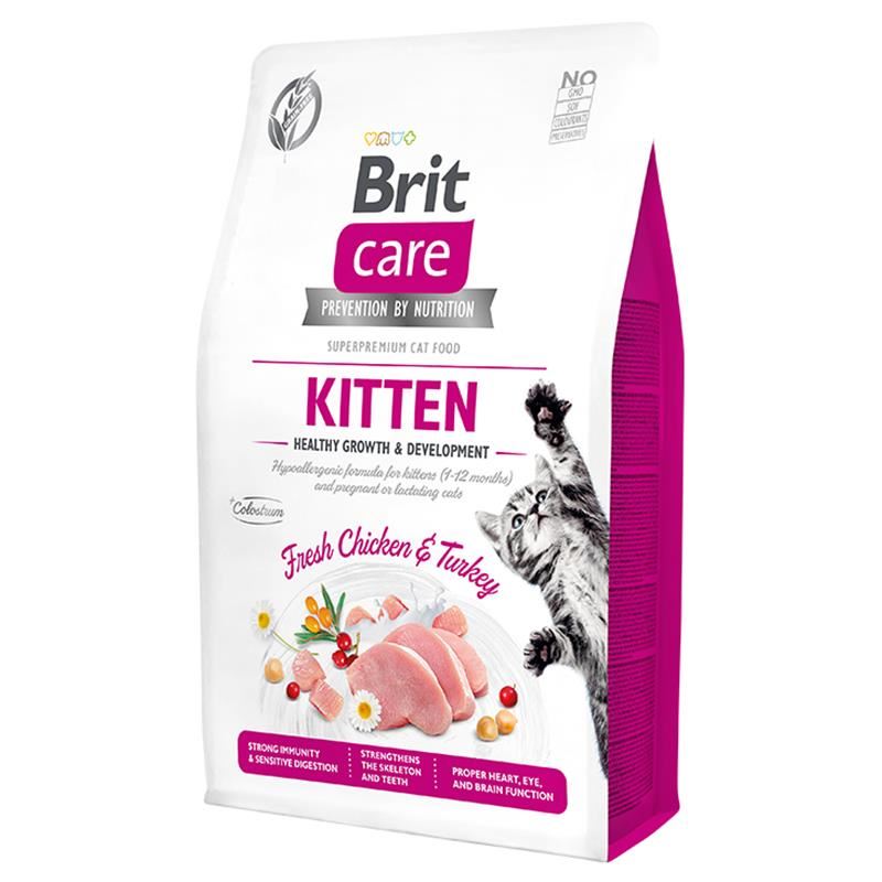 Brit Care Hypo-Allergenic Tavuklu ve Hindili Tahılsız Yavru Kedi Maması 7kg