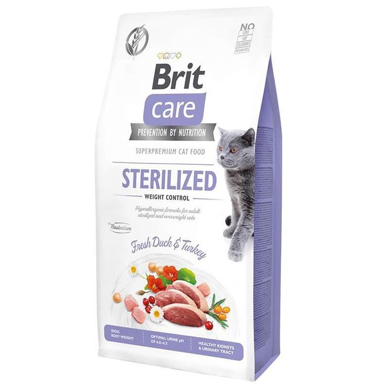 Brit Care Hypo-Allergenic Ördekli Hindili Tahılsız Kısır Kedi Maması 7kg