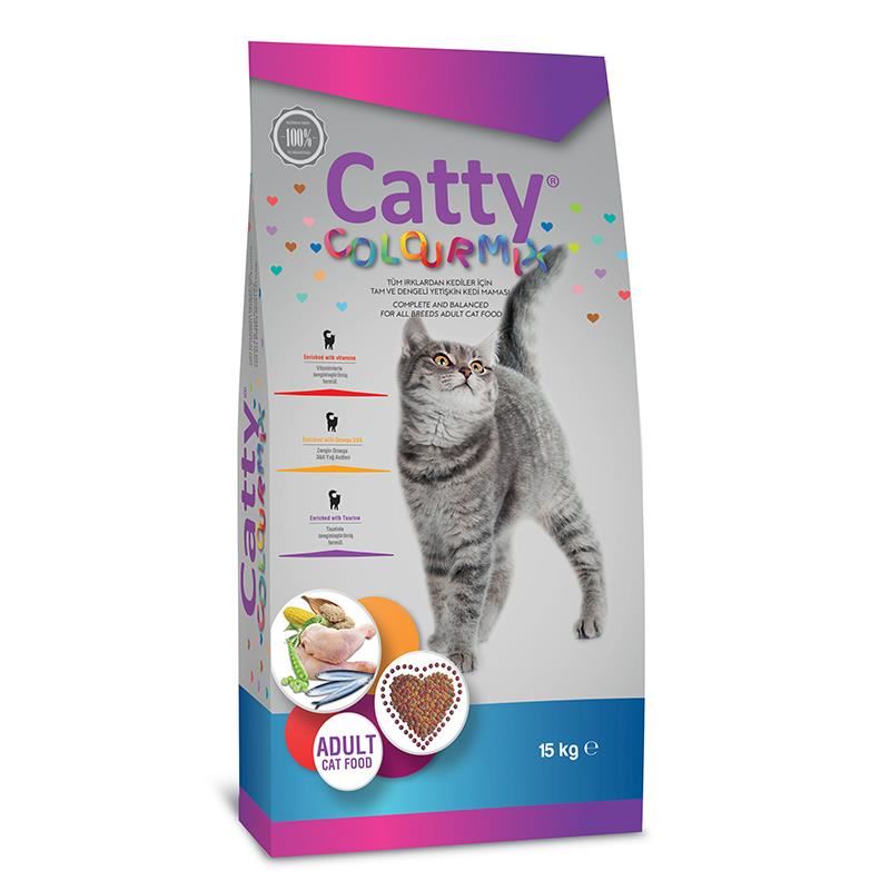 Catty Color Mix Renkli Taneli Yetişkin Kedi Maması 15kg