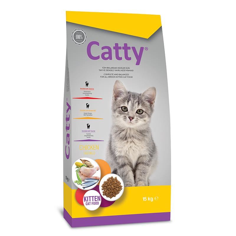 Catty Tavuklu Kitten Yavru Kedi Maması 15kg