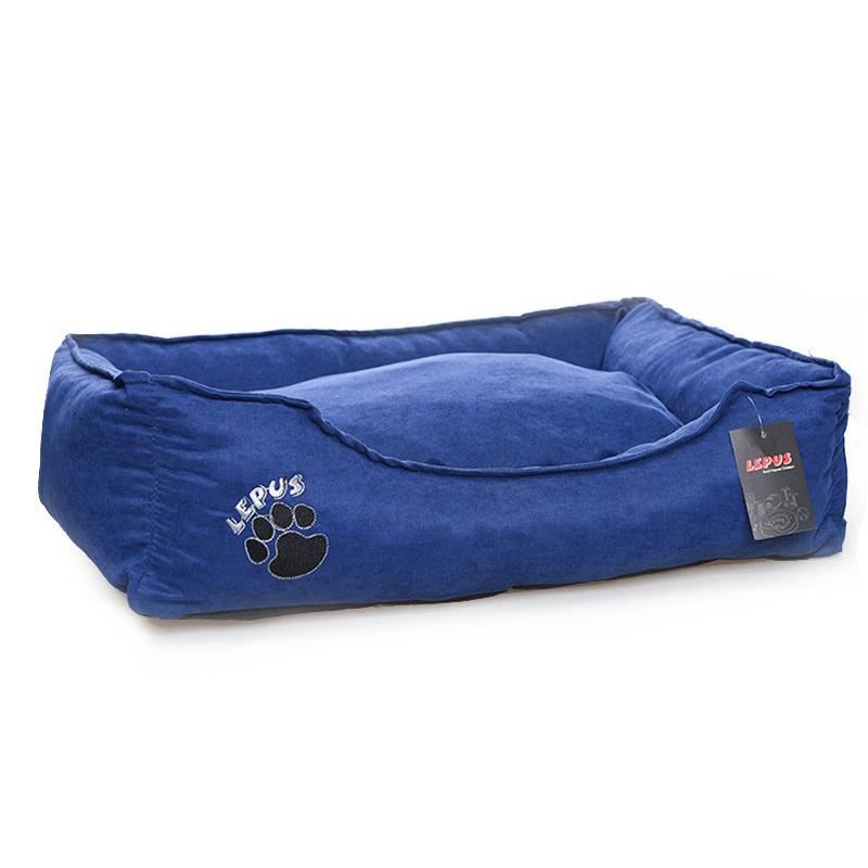 Lepus Fermuarlı Soft Kedi Köpek Yatağı Lacivert Large