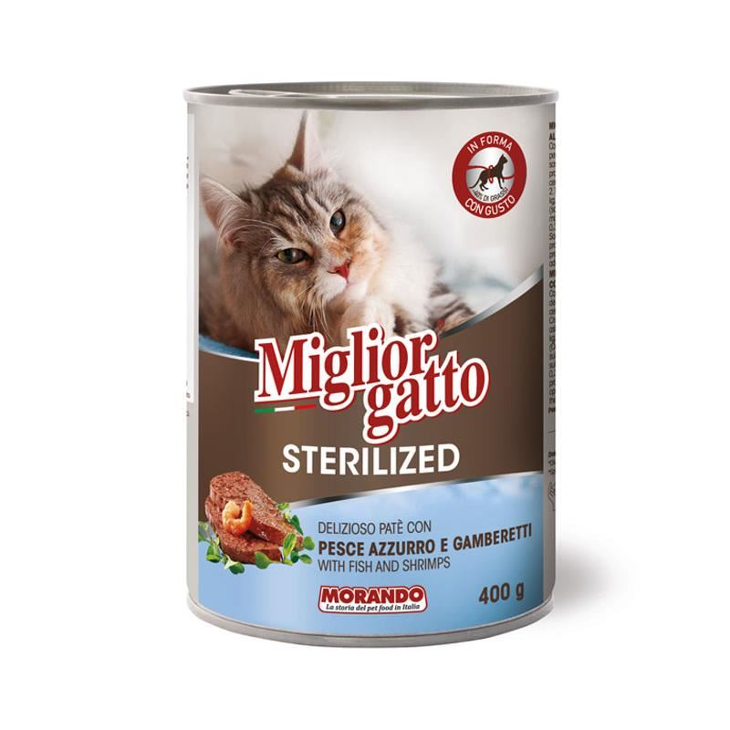 Miglior Gatto Pate Balıklı Karidesli Kısırlaştırılmış Kedi Konservesi 400 Gr