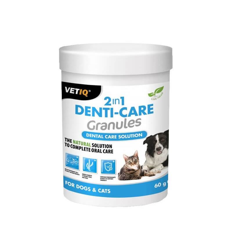 VETIQ 2in1 Denti Care Granules Kedi Ve Köpek Tartar Ve Plak Önleyici Diş Temizleme Tozu 60 Gr