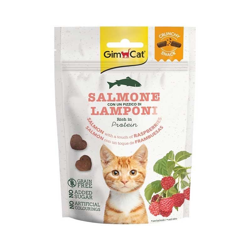 Gimcat Crunchy Snacks Somon&Ahududu Tahılsız Kedi Ödülü 50 gr