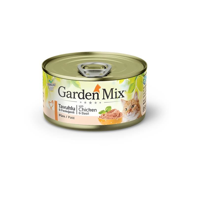 GardenMix Kıyılmış Tavuklu Tahılsız Kedi Konservesi 85g