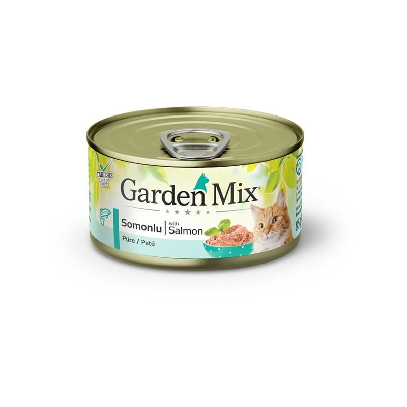 GardenMix Kıyılmış Somonlu Tahılsız Kedi Konservesi 85g
