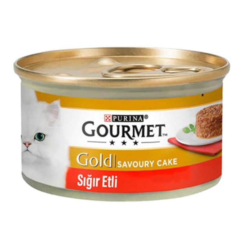 Gourmet Gold Savoury Parça Sığır Etli Yetişkin Kedi Konservesi 85gr