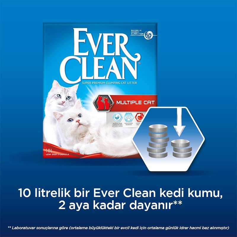 Ever Clean Multiple Cat Kedi Kumu 10Lt