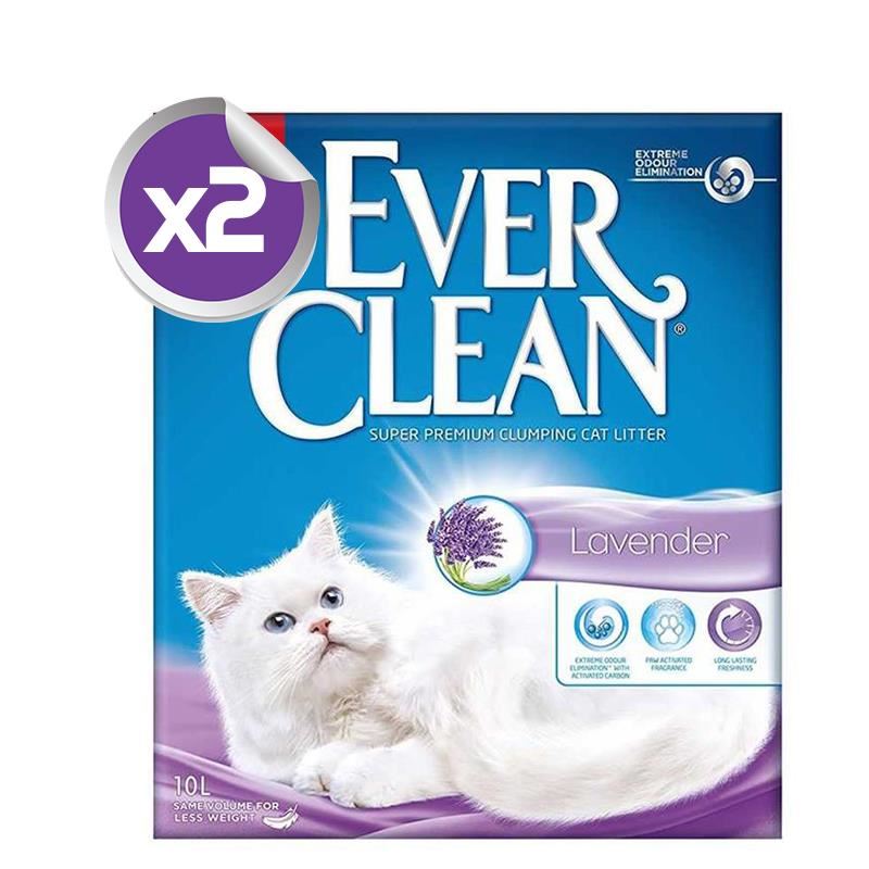 Ever Clean Lavender / Lavanta Kokulu Topaklaşan Kedi Kumu 2x10Lt