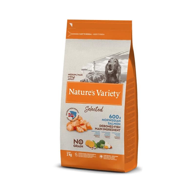Natures Variety Selected Somonlu Med/Maxi Yetişkin Tahılsız Köpek Maması 2kg