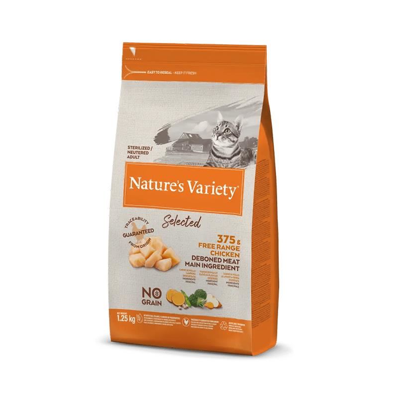 Natures Variety Selected Tavuklu Kısırlaştırılmış Tahılsız Kedi Maması 1.25kg