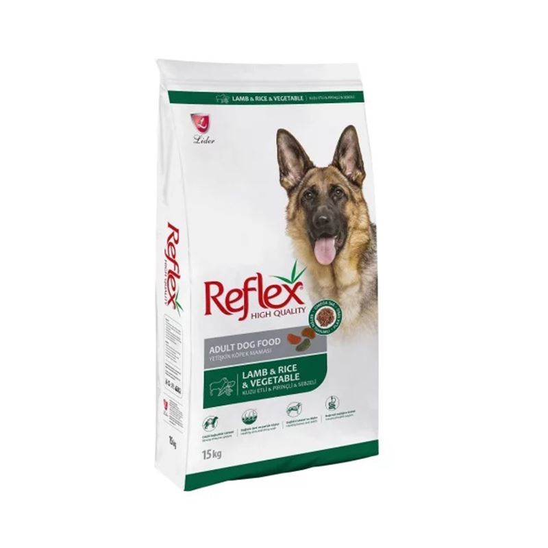 Reflex Kuzulu Pirinçli ve Sebzeli Köpek Maması 15kg