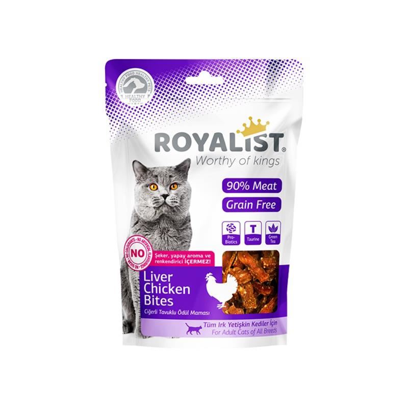 Royalist Tavuk ve Ciğerli Yumuşak Tahılsız Kedi Ödülü 80gr