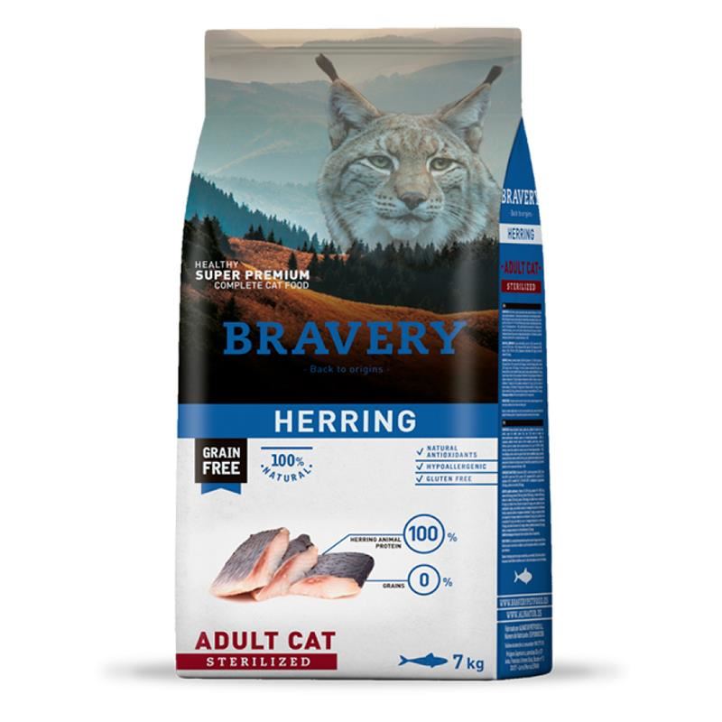 Bravery Ringa Balıklı Tahılsız Kısırlaştırılmış Kedi Maması 7kg