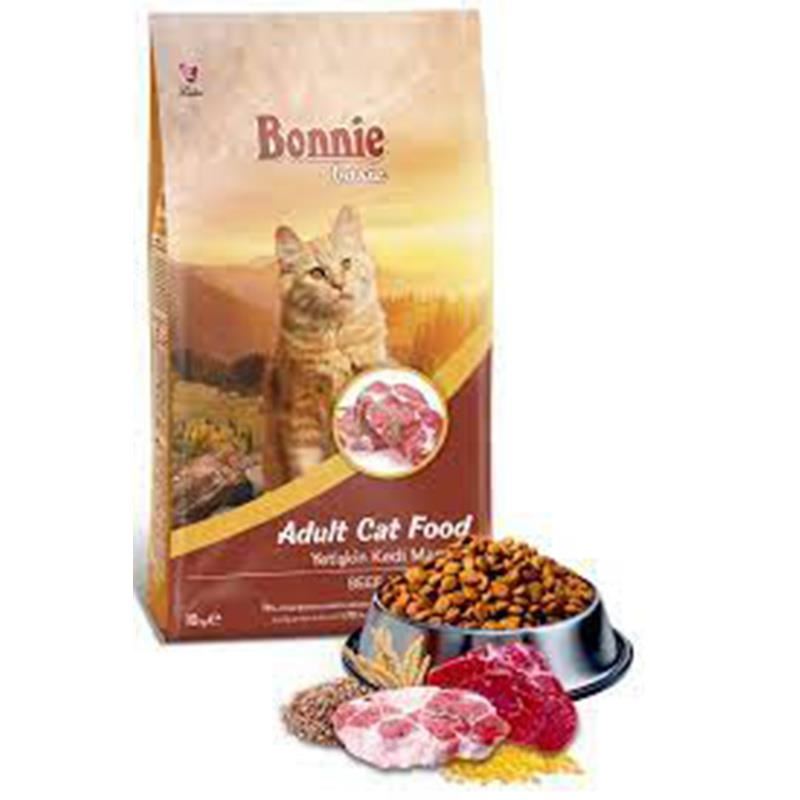 Bonnie Basic Biftekli Yetişkin Kedi Maması 10kg