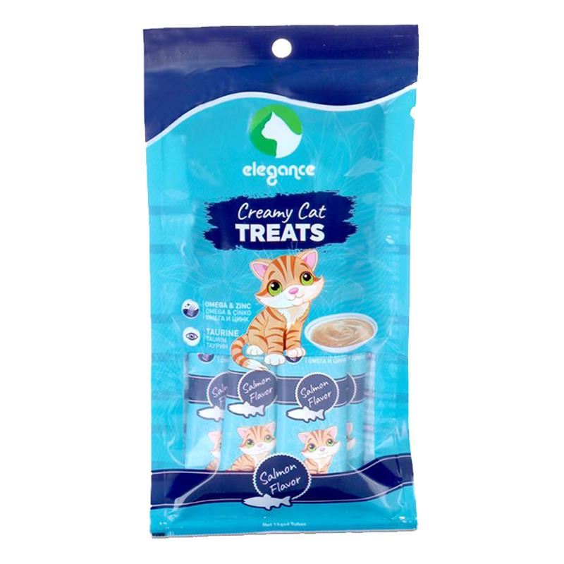 Elegance Creamy Somonlu Sıvı Kedi Ödülü 4x15gr
