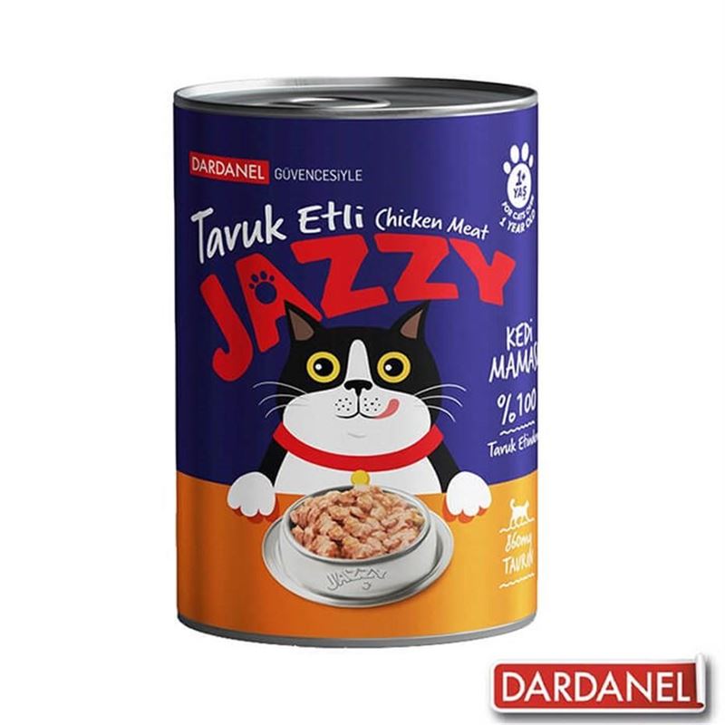 Dardanel Jazzy Tavuk Etli Tahılsız Kedi Konservesi 6x400gr
