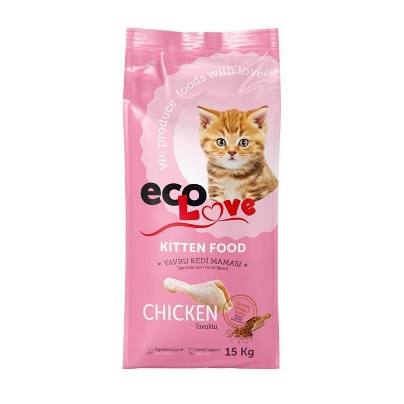 EcoLove Kitten Tavuklu Yavru Kedi Maması 15kg