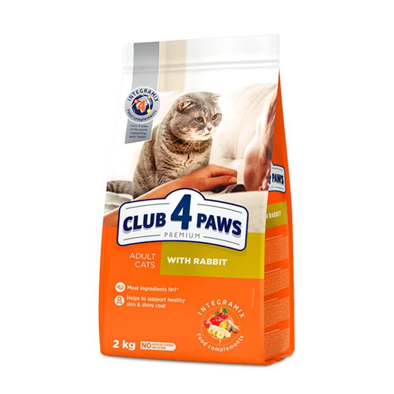 Club4Paws Tavşanlı Yetişkin Kedi Maması 2kg