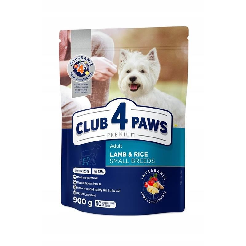 Club4Paws Kuzu Etli Mini Irk Yetişkin Köpek Maması 900gr