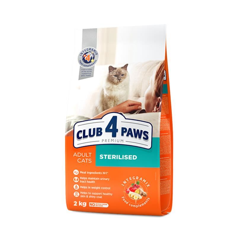 Club4Paws Tavuklu Kısırlaştırılmış Kedi Maması 2kg