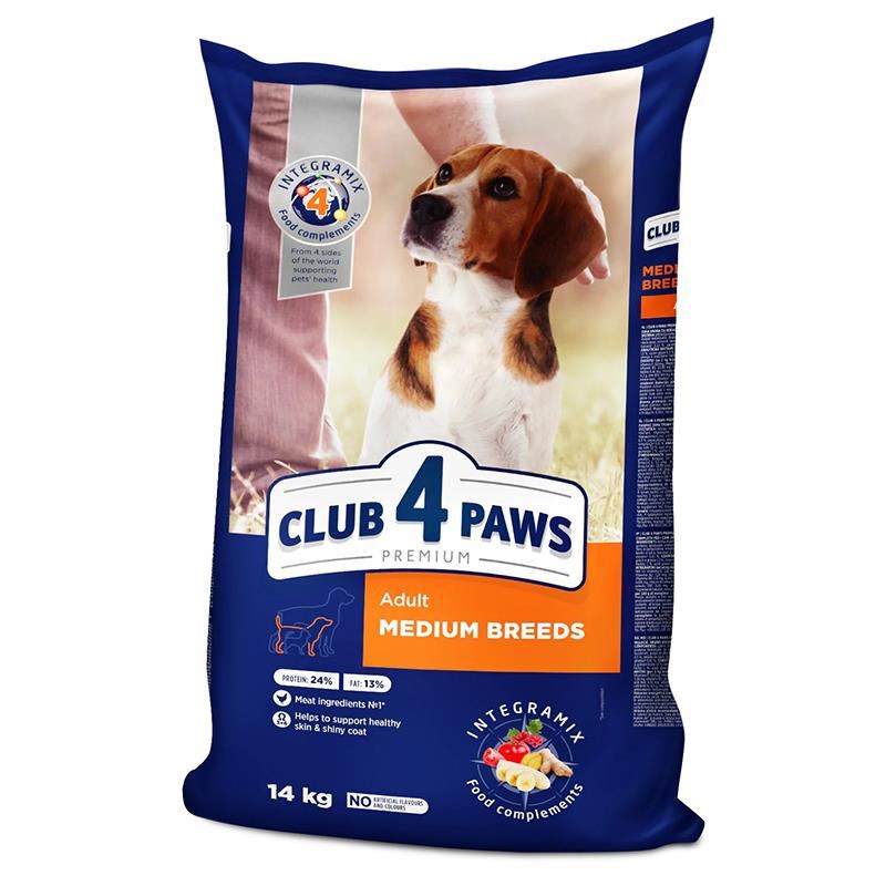Club4Paws Tavuklu Orta Irk Yetişkin Köpek Maması 14kg