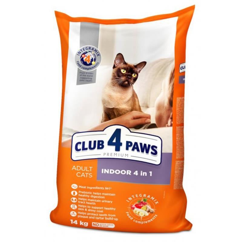 Club4Paws İndoor 4in1 Yetişkin Kedi Maması 14kg