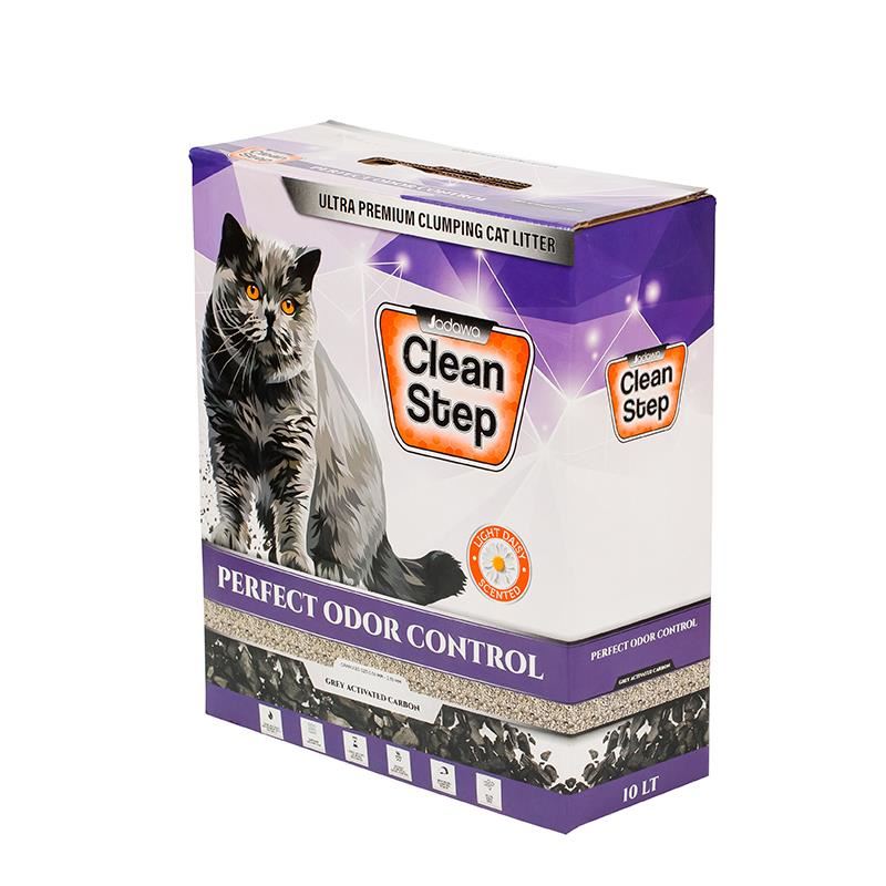 Clean Step Perfect Odor Control Aktif Karbonlu Papatya Kokulu İnce Tane Topaklanan Kedi Kumu 10lt
