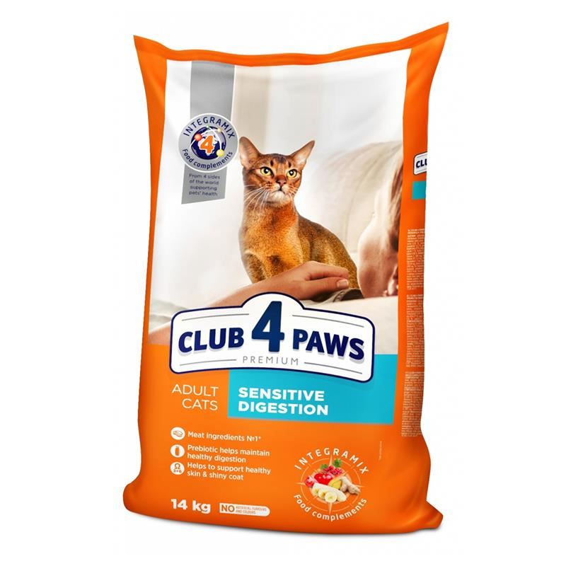Club4Paws Sensitive Hassas Sindirim Sistemini Sahip Yetişkin Kedi Maması 14kg