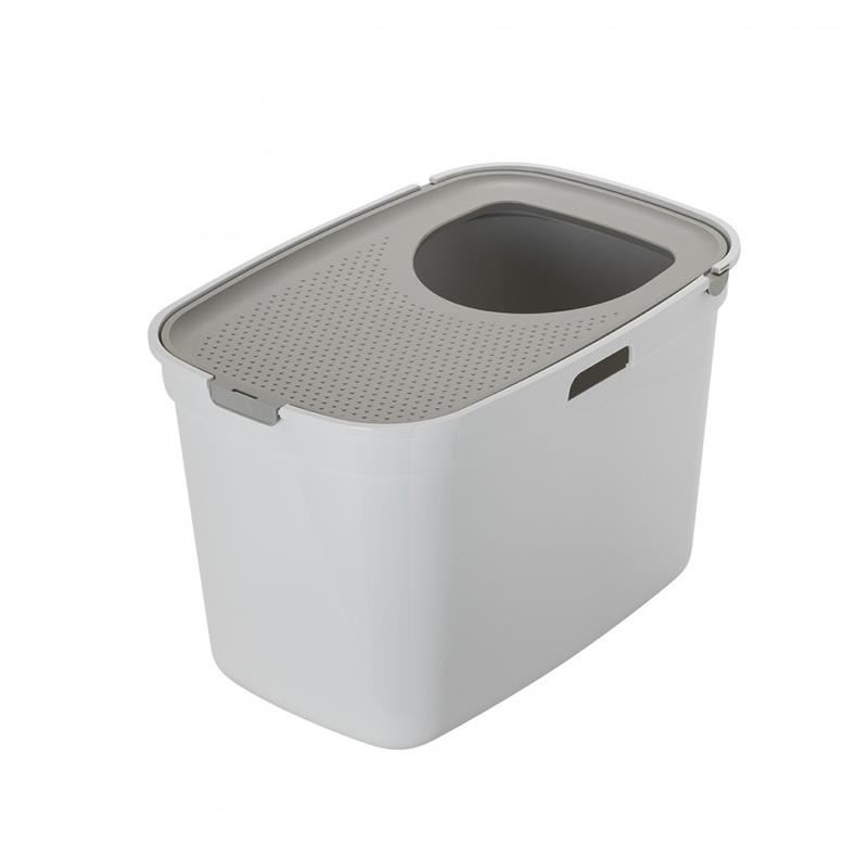 Moderna Top Cat Üstten Girişli Kapalı Kedi Tuvaleti Gri 59cm