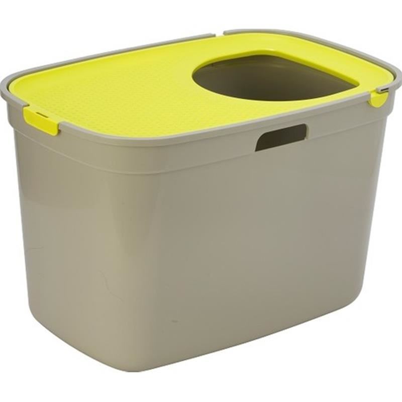 Moderna Top Cat Üstten Girişli Kapalı Kedi Tuvaleti Sarı 59cm