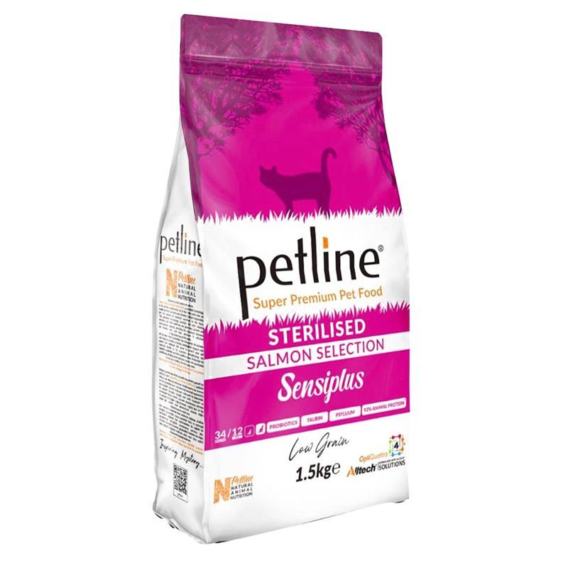 Petline Sensiplus Somonlu Düşük Tahıllı Kısırlaştırılmış Kedi Maması 1.5kg