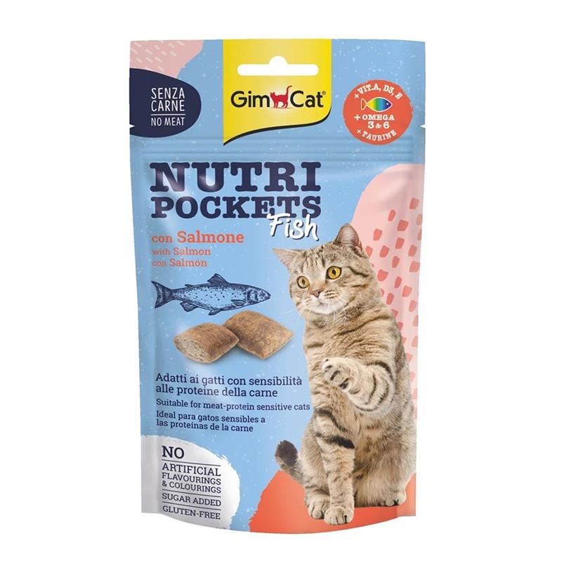 GimCat Nutri Pockets Somonlu Kedi Ödül Maması 60gr