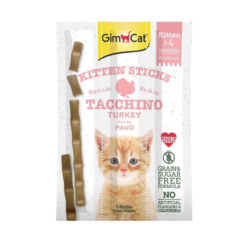 GimCat Sticks Kitten Hindili Yavru Kedi Ödül Maması 3x3gr