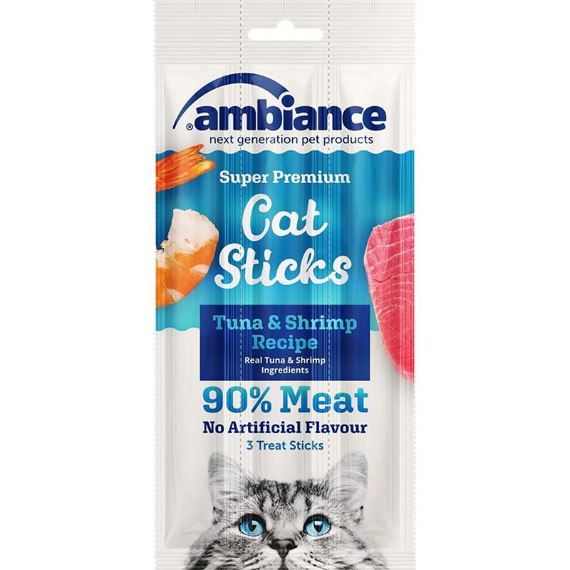 Ambiance Ton Balıklı ve Karidesli Stick Kedi Ödül Çubuğu 3x5gr