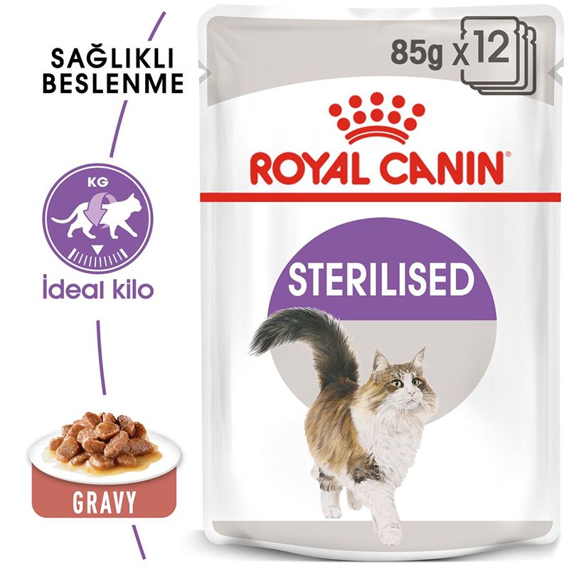 Royal Canin Sterilised Gravy Kısırlaştırılmış Yetişkin Kedi Konservesi 85gr